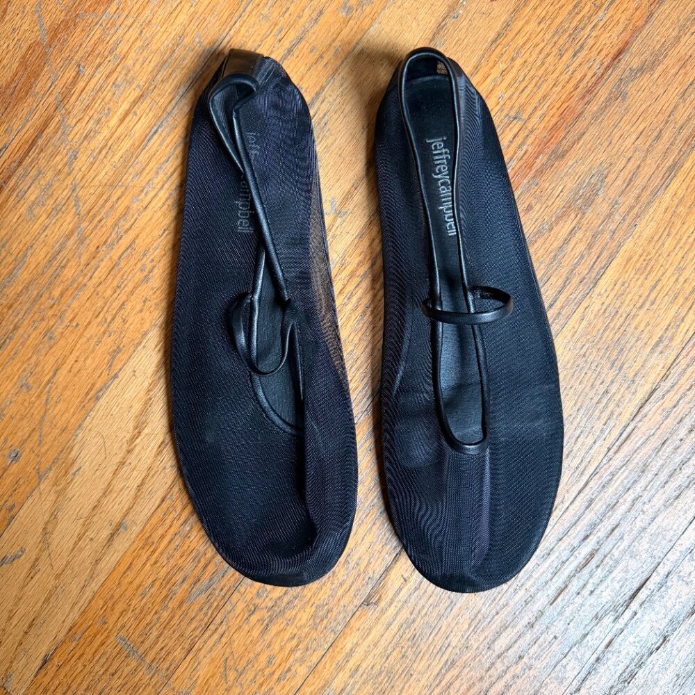 Jefferey Campbell: Swan Lake Mesh Ballet Flat, Black - Picture 4 of 8